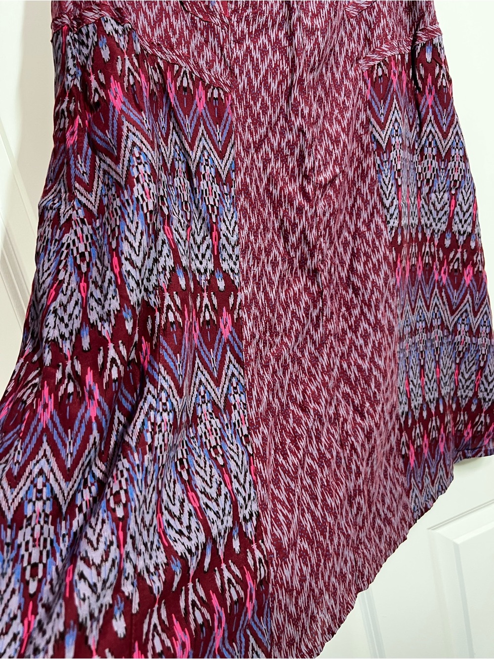 Prana Multicolor Print Skirt Fully Lined Zipper Berry/Pink Abstract Size 4